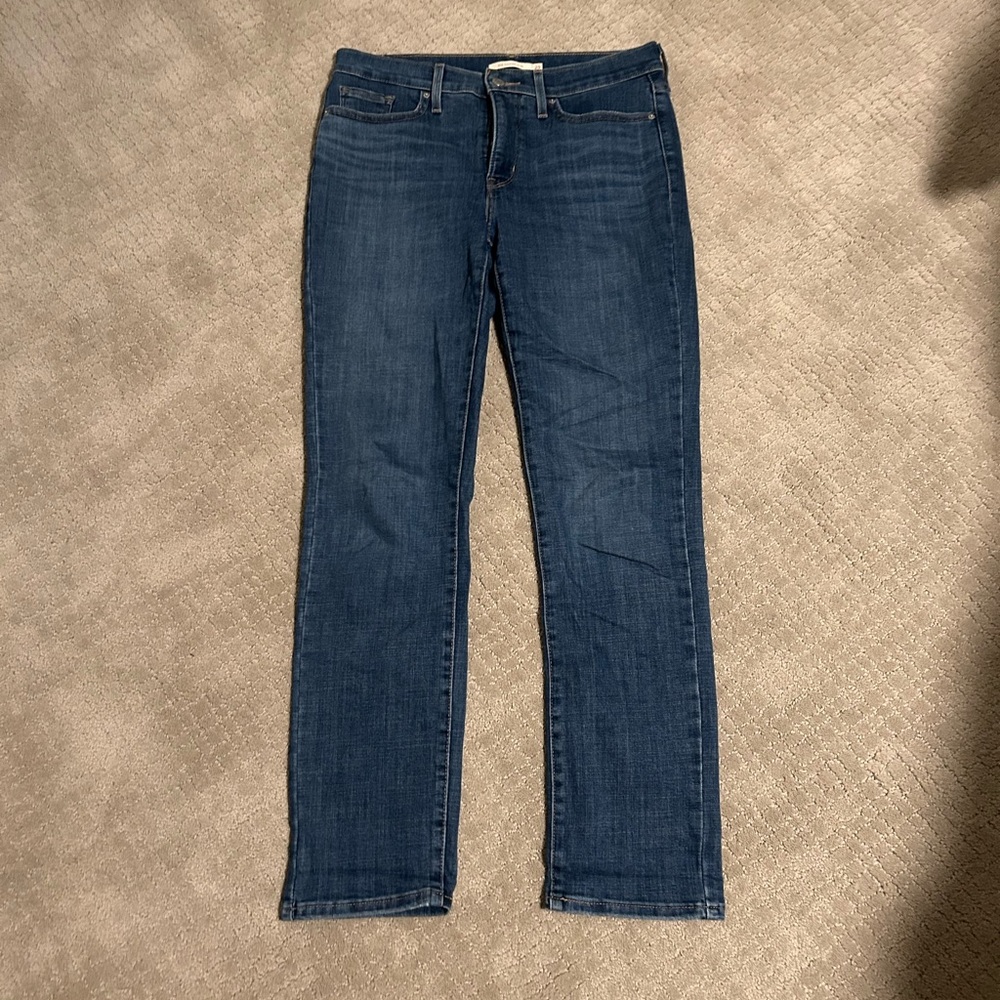 Levi's Women's 312 Shaping Slim Jeans in Dark Blue